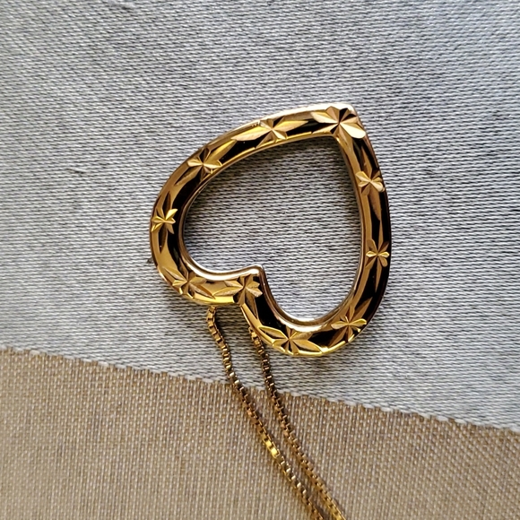 925 silver heart and 18" chain - Picture 2 of 3